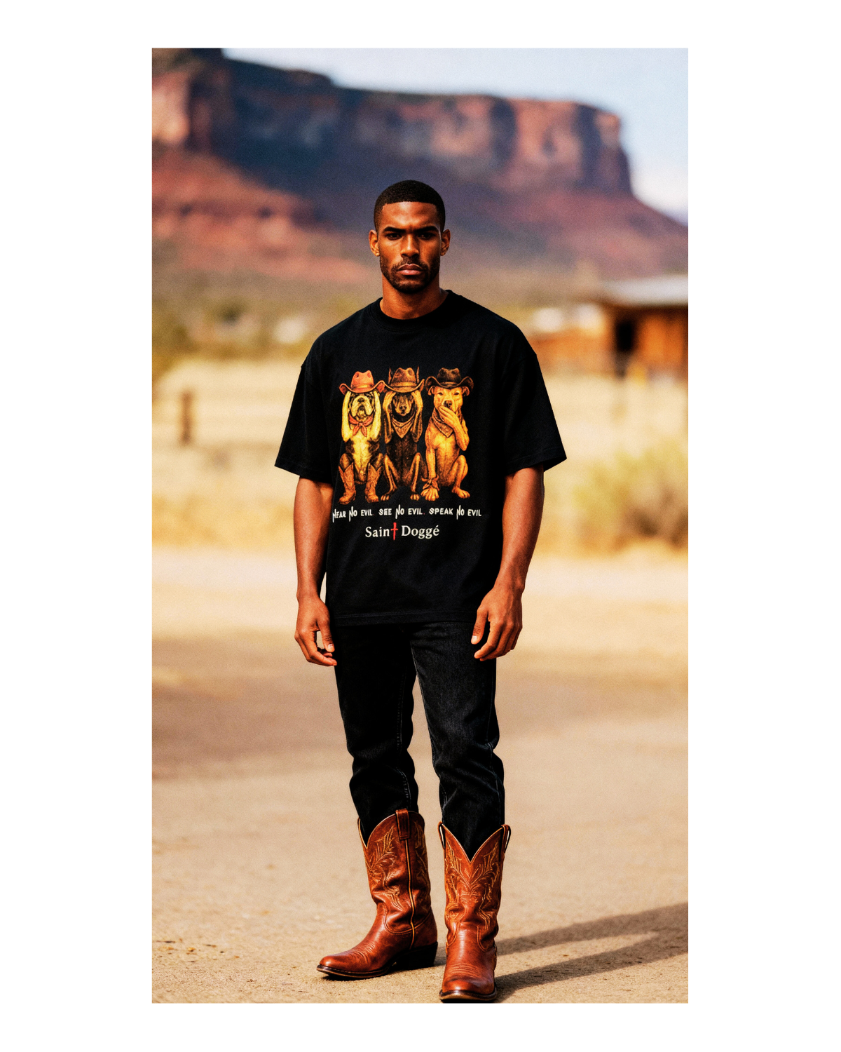 Outlaw Trinity Black Relax Tee