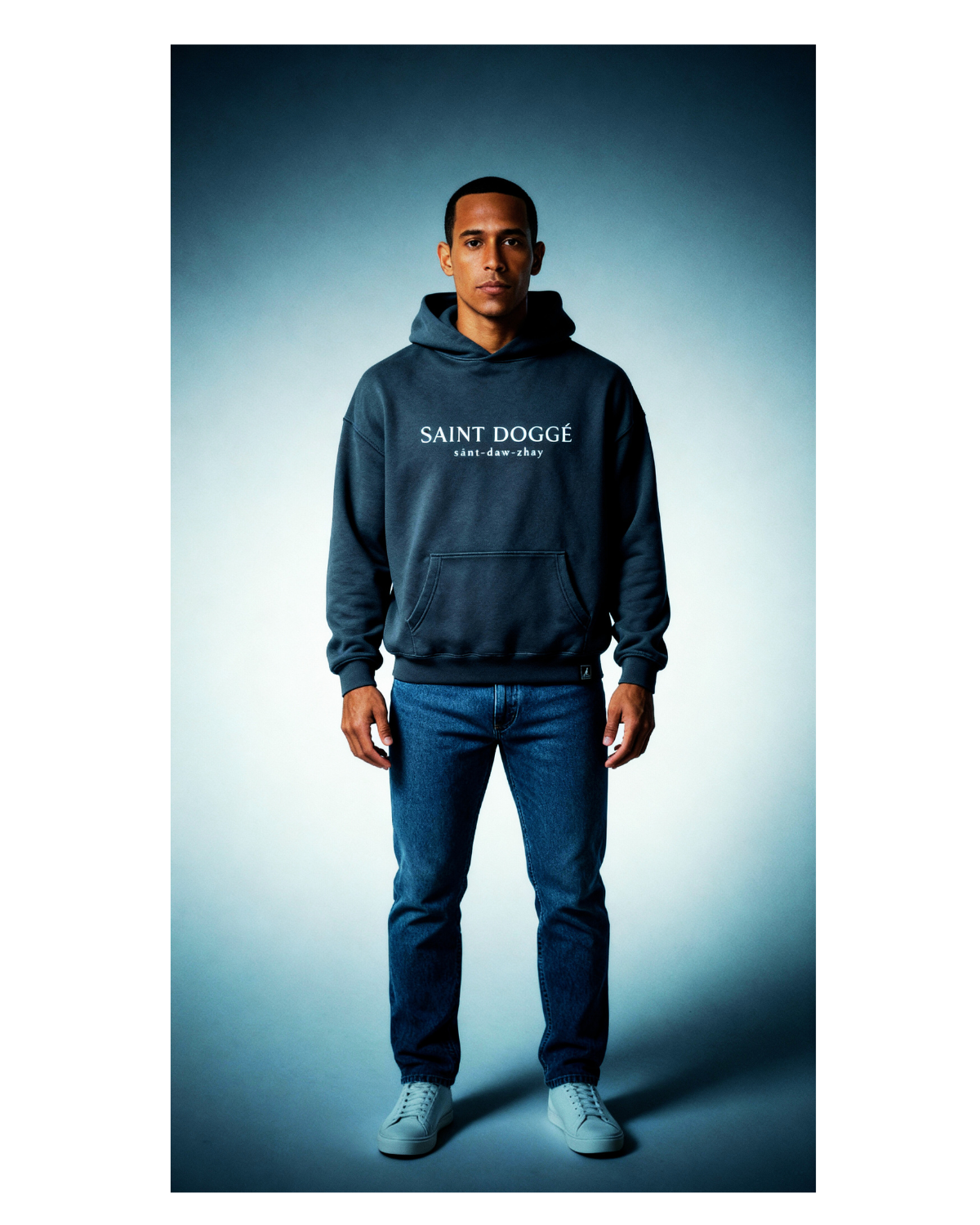 The Accent Black Relax Fit Hoodie