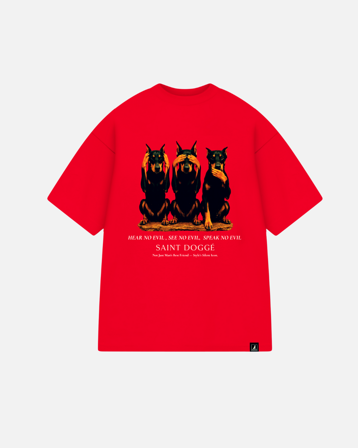 No Evil Crimson Cotton Relax Tee