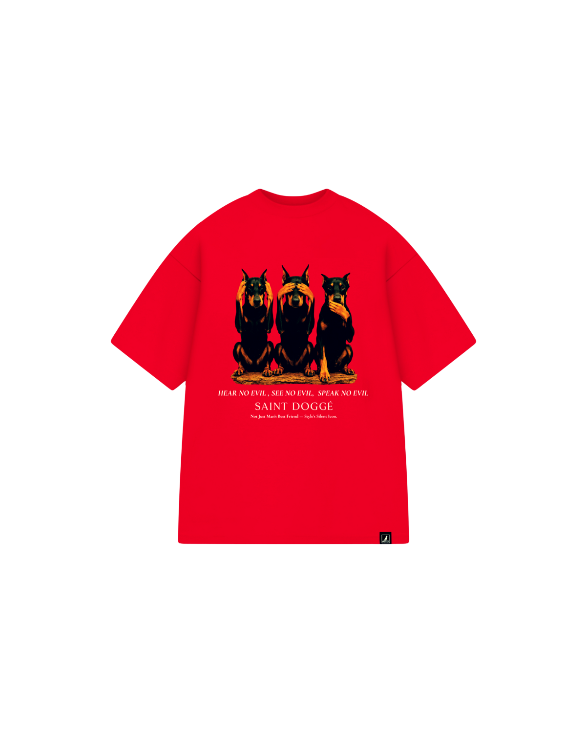 No Evil Crimson Cotton Relax Tee