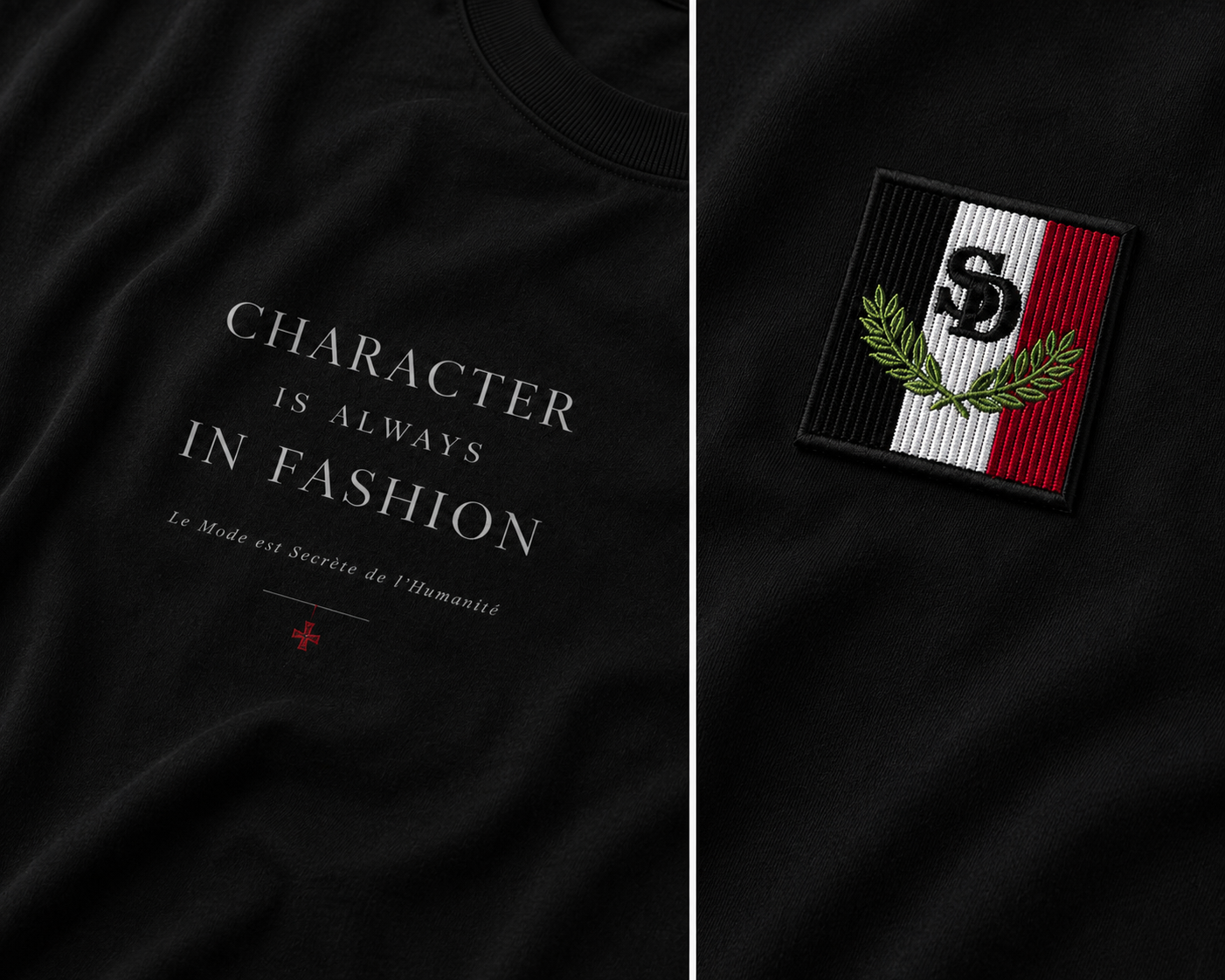Character is Fashion Black independent pullover ho