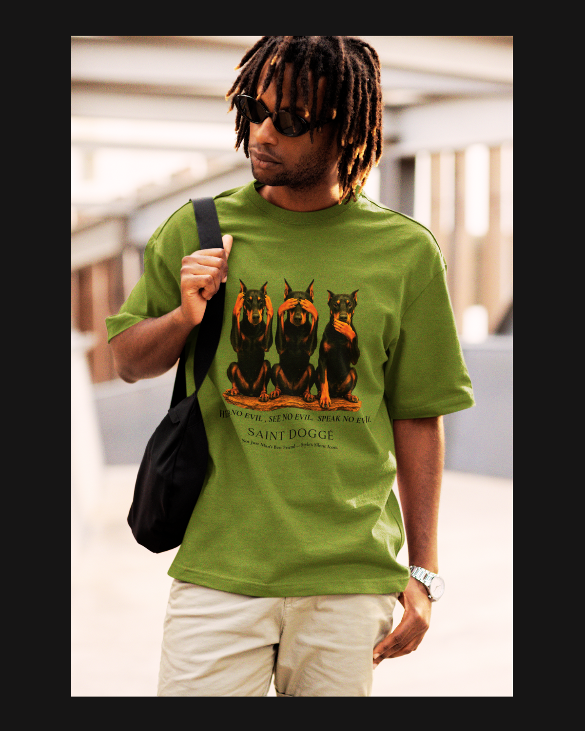 No Evil Military Cotton Relaxed Fit Tee - FLÌ PÊP™