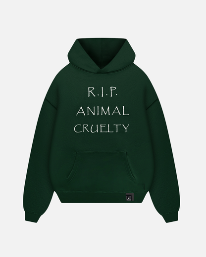R.I.P. Animal Cruelty Pine Green Relax Hoodie