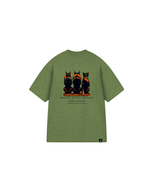 No Evil Military Cotton Relaxed Fit Tee