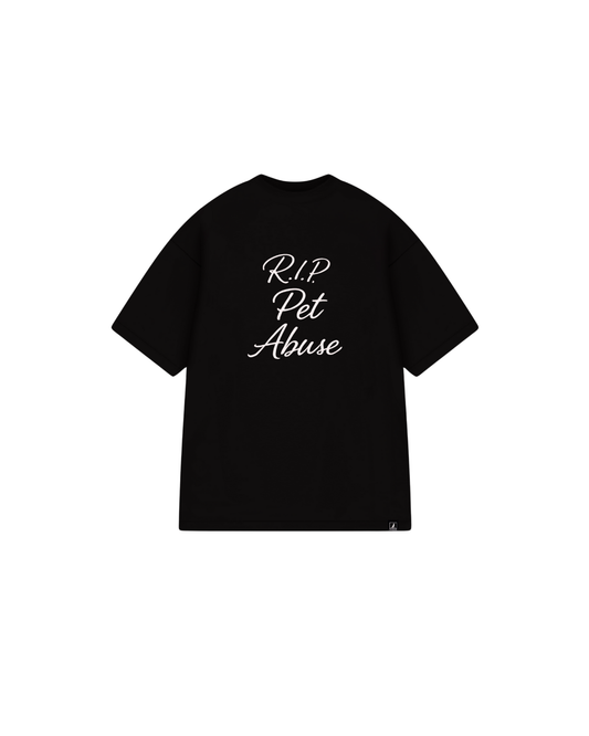RIP Pet Abuse Black Relax Tee