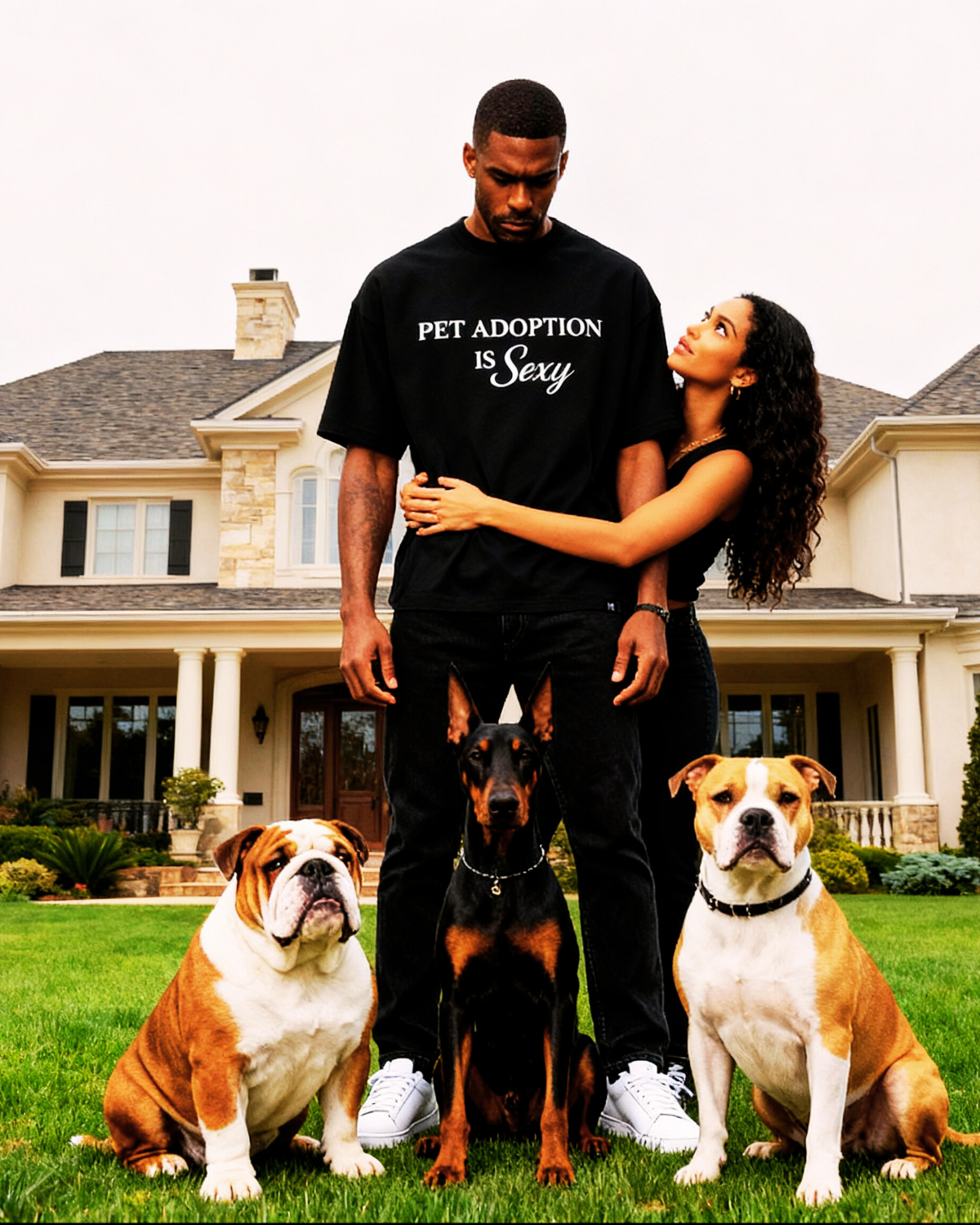 Pet Adoption is Sexy Black Relax Tee