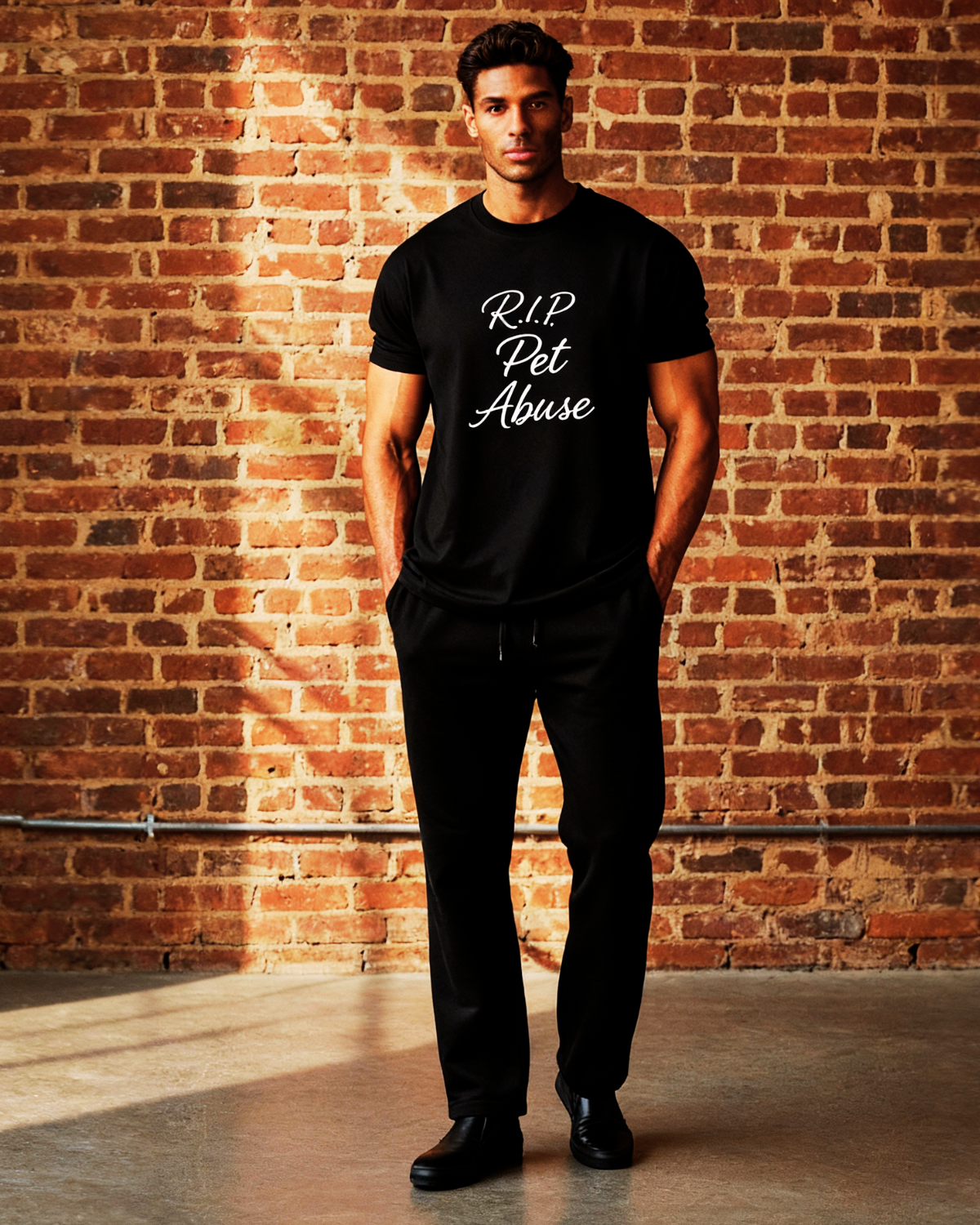 RIP Pet Abuse Black Relax Tee