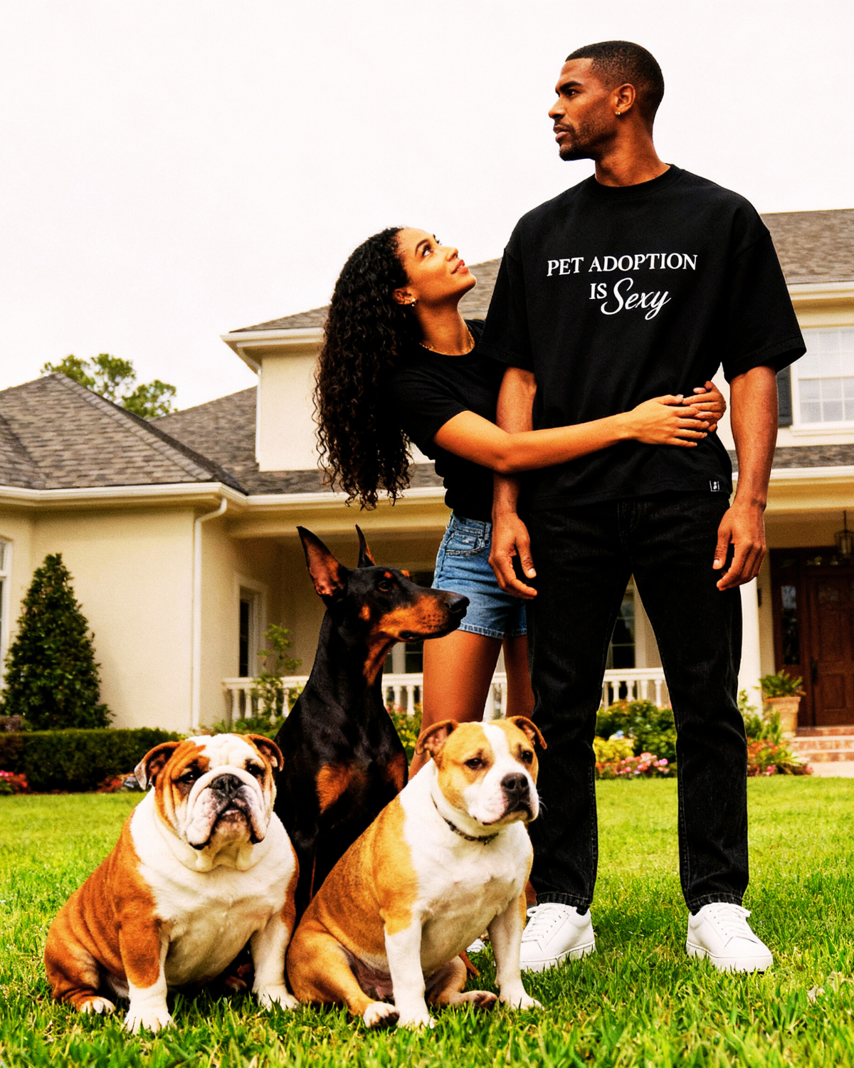 Pet Adoption is Sexy Black Relax Tee