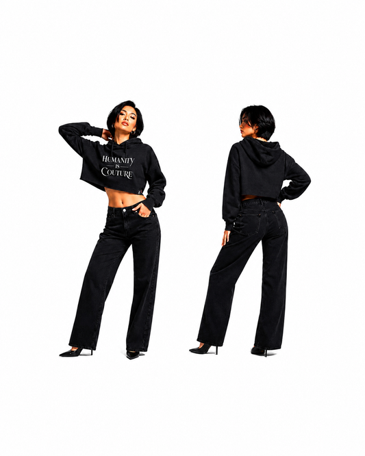 Humanity is Couture Bella Crop Fleece Hoodie
