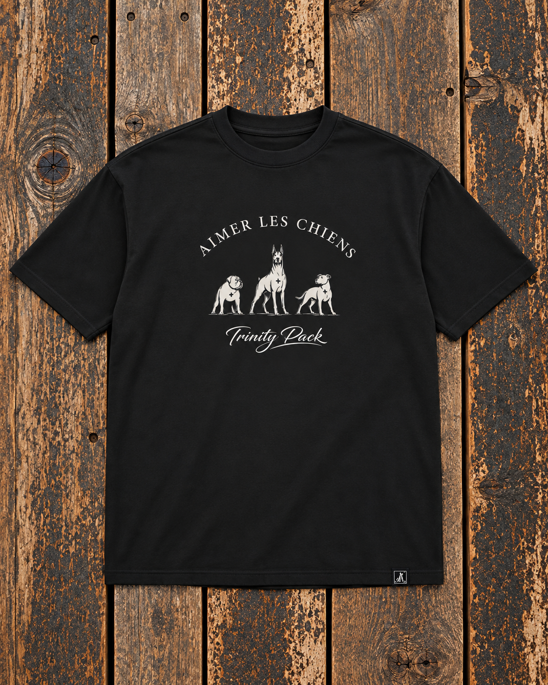 Trinity Crest Black Relax Tee