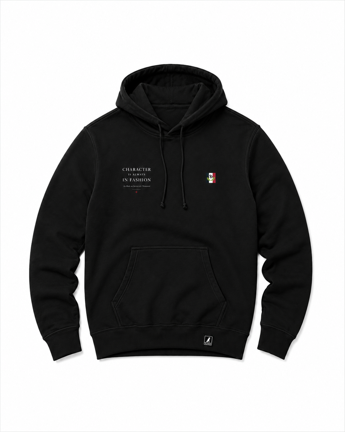 Character is Fashion Black independent pullover ho