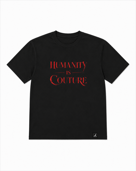 Humanity is Couture Black Red Relax Tee