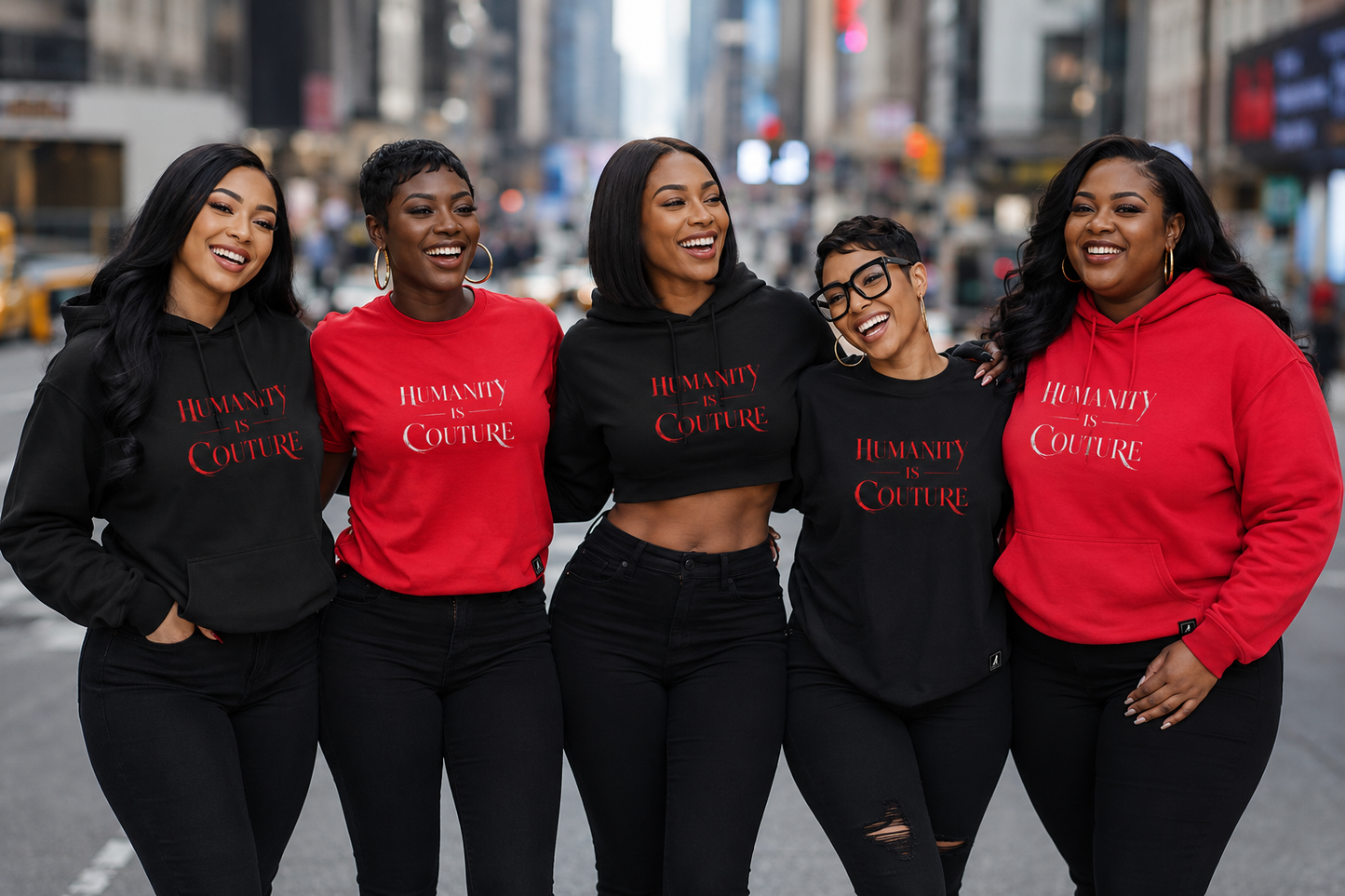 Humanity is Couture Red Hoodie