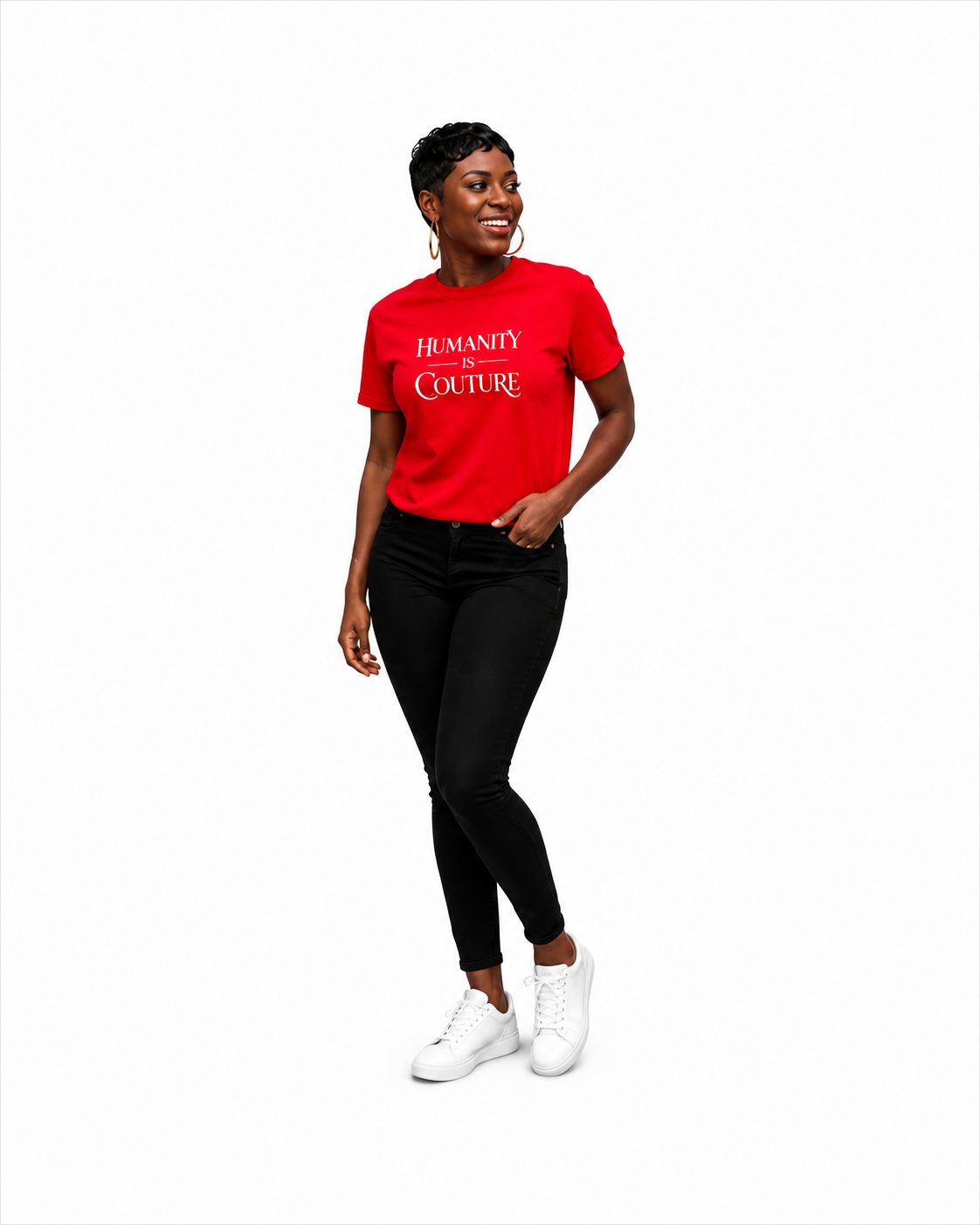 Humanity is Couture Red Relax Tee