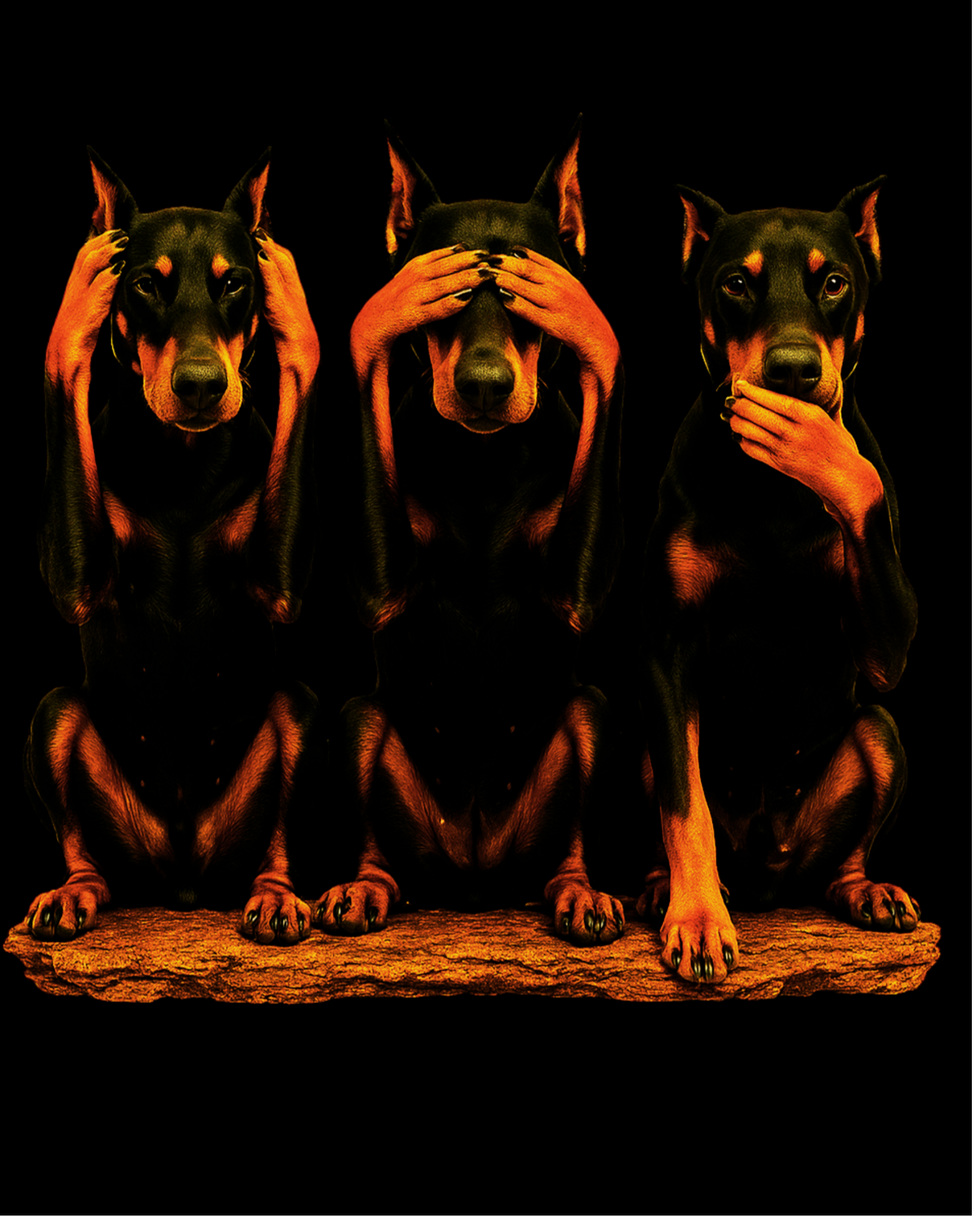 No Evil Crimson Cotton Relax Tee