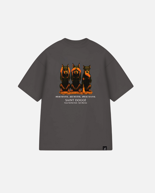 No Evil Charcoal Cotton Relax Tee