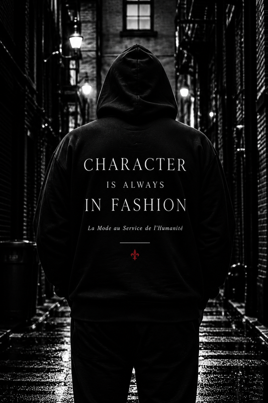 Character is Fashion Black Hoodie