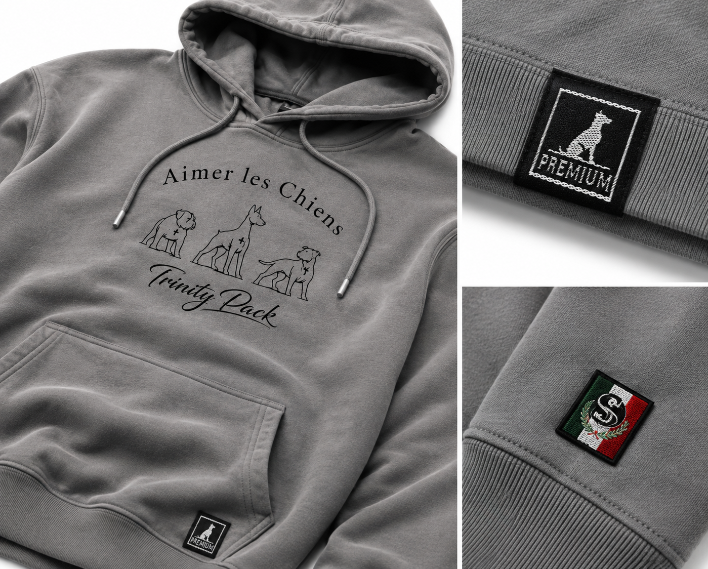 The Trinity Crest Charcoal Hoodie